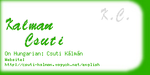 kalman csuti business card