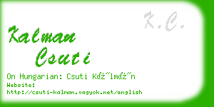 kalman csuti business card